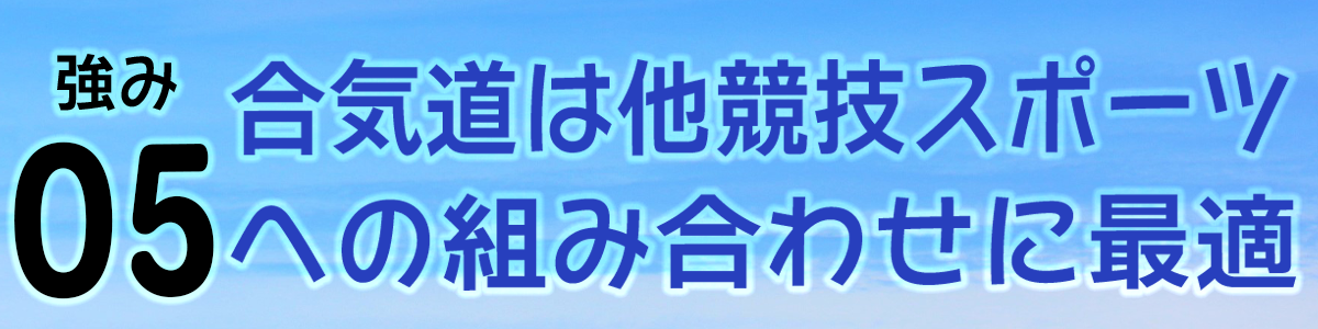 合気道は他の競技スポーツへの組み合わせに最適